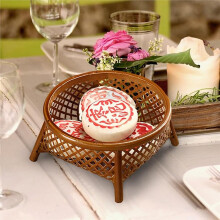 Handwoven Fruit Basket Serving Tray Fruit Bowl Serving Basket Decoration Food Basket Bread Basket for Restaurant