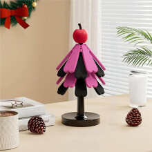 Christmas Tree Silicone Coaster Waterproof Heat Counteractive with 4 Detachable Coasters Pot Teapots Drink Holder Yellow