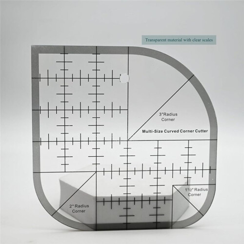 Curved Corner Cutter Quilting Ruler,Sewing Ruler,Acrylic Patchwork Quilting Templates Tools 2