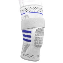 Shock Absorbing Compression Knee Sleeve with Silicone Padding for Sports 20cm Size