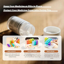 Monthly Pill Cases Travel Dispenser Storage Container Colorful Pill Dispenser Packing Container 32 Slot Pill Box Clear