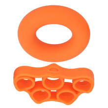 Fingerstärke-Übungsgerät aus Silikon – Orange, Durchmesser 70mm