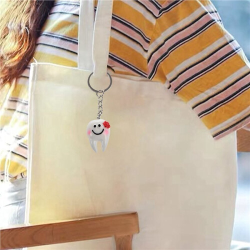 160 Pcs Keychain Key Ring Hang Tooth Shape Cute Dental Gift 2