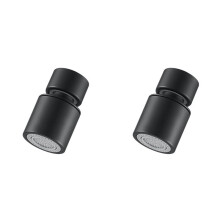 2X Kitchen Faucet Spray  Filter Adjustable Rotary Splashback Tap Nozzle Bubbler Kitchen Sink Faucet Black A