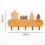 Solid Wood Key Hook Rack Non-Toxic Key Storage Holder Wall Mount Coat Rack Household Sundries 6