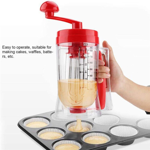 900ML Cupcake Pancake Cake Cream Cake Batter Dispenser Maker Tools Funnel Speratator Measuring Cup 1