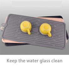Silicone Roll- Dish Drying Mat - Non-Slip Easy to Clean with Hanging Hole Design - Versatile Use in Kitchen & Bathroom