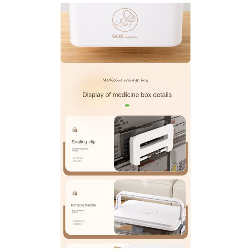 Home Medicine Box Multi-Layer Compartments Medicine Storage Box Portable Multi-Function Home Emergency Medicine Box B 2