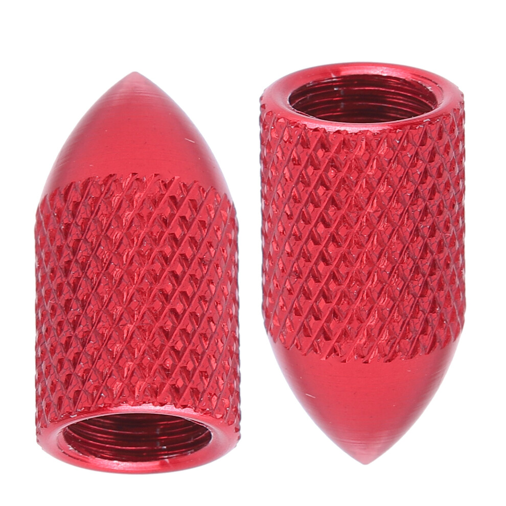 2Pcs Aluminium Schrader Valve Caps Cycling Dust Covers For Bike Tyres Red 6911390866104