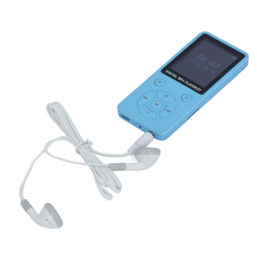 64GB Bluetooth MP3 MP4 Player with 1.8" Screen & Speaker in Blue