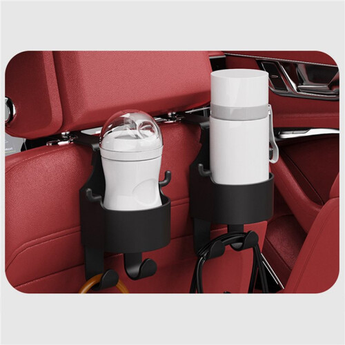 2X Car Hook Storage Box,  Back Drinking Cup Holder, Car Rear Backrest Small Hook for Car Storage