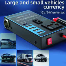 5X 1500W Auto-Wechselrichter 12V 24V auf 220V Handy Usb-Ladegerät Lkw Heimsteckdose Autoladegerät Konverteradapter