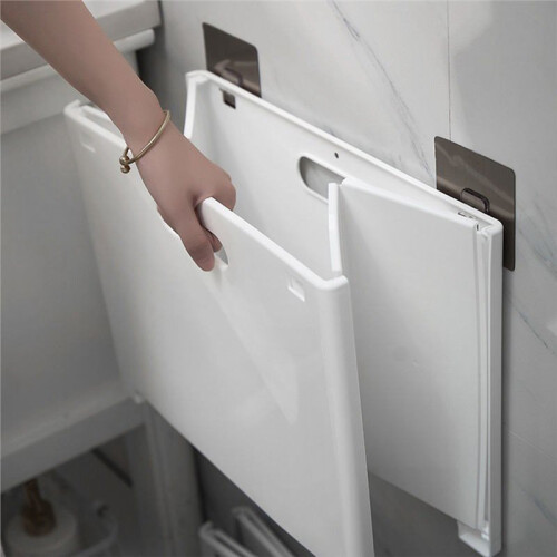 Foldable Wall Mounted Dirty Clothes Storage Basket for Bathroom and Household 1