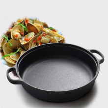 Thickened Cast Iron Skillet Nonstick Cooking Pot Household Round Ergonomic Handle Even Heating Cast Iron Soup Pot