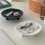 Ceramic Jewelry Tray with Unique Three Legged Artistic Design Multifunctional Oval Desktop Accessory Tray Black 1