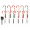24X Solar Christmas Cane Ground Lights Light String Candy Star Cane Lawn Landscape 2