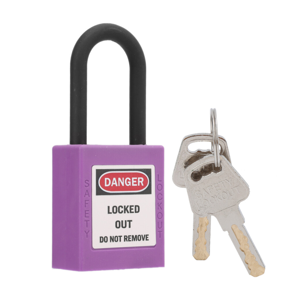 38Mm Purple Safety Padlock With 2 Keys For Factories & Construction Sites 5071390866656