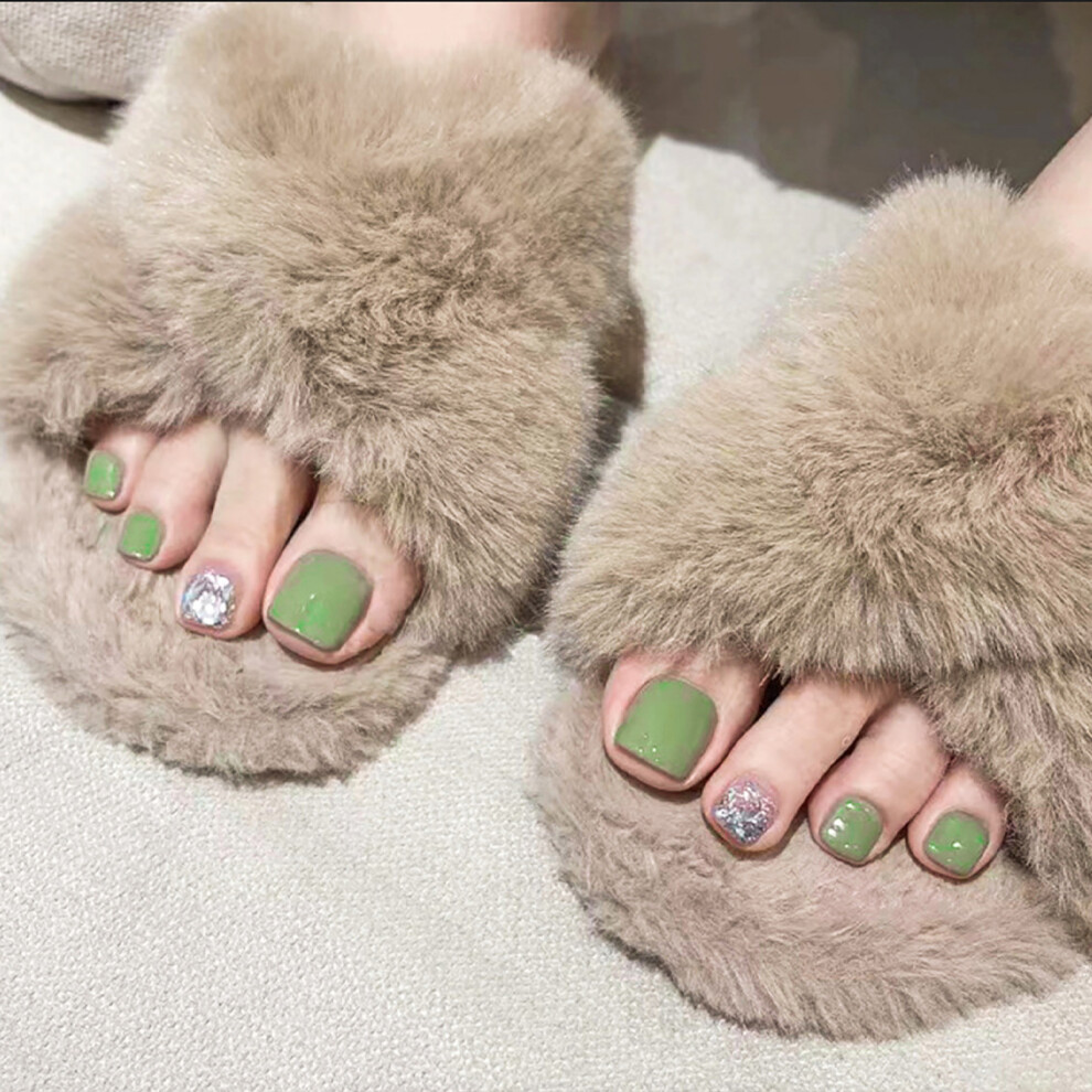 Reach-Tools 24Pcs Press-On Toenails For Beginners, Natural Look