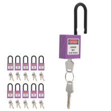 10Set Purple Nylon Safety Padlock 38mm/1.5in Insulation Dustproof