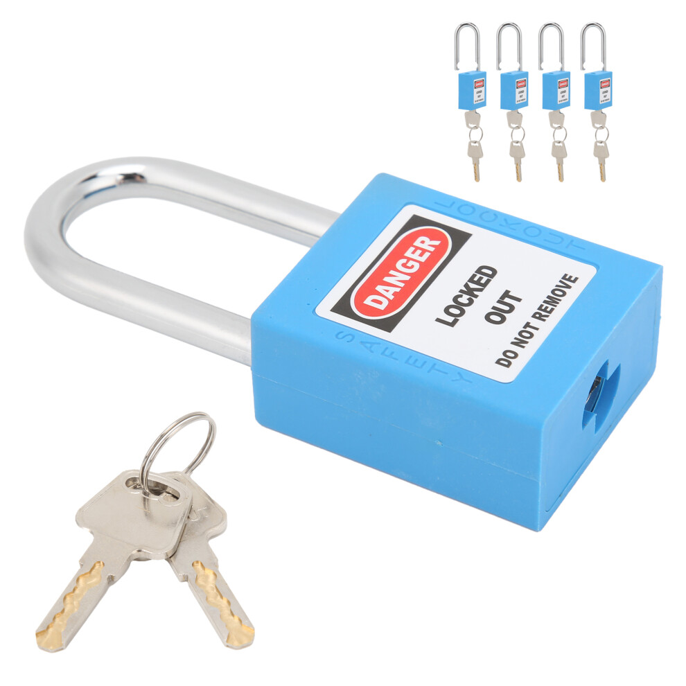 5 Sets 1.5In Safety Padlocks For Steel Beams Insulated Lock With Keys Blue 4631390867018