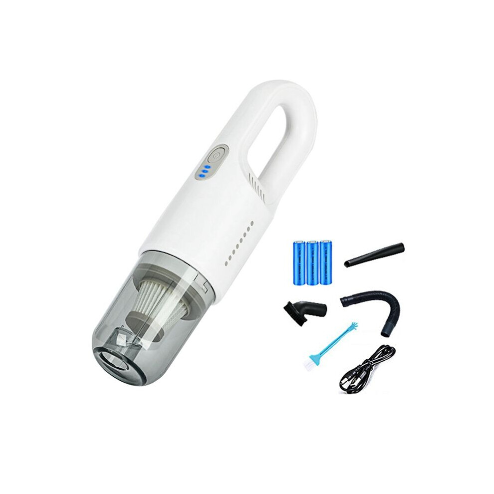 Automobile Cordless Household High-Power Vacuum Cleaner Handheld Portable Vacuum Cleaner Dog Hair Vacuum Cleaner White 6034079223774