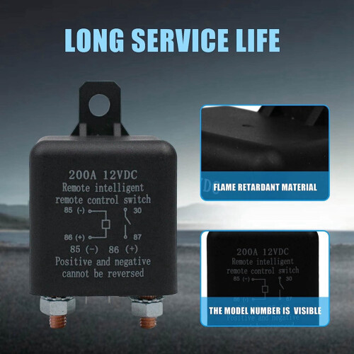 5X Wireless Remote Control Battery Disconnect , 12V 200A Dual Remote Control 2