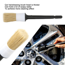 Auto-Detailbürsten Set, 5-teilig, Weiß/Grau, für