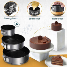 Round Cake Mold Lock Live Bottom Round Latched Bottom Non-Stick Locking Cake Pan Use Carbon Steel Mold Baking Utensils