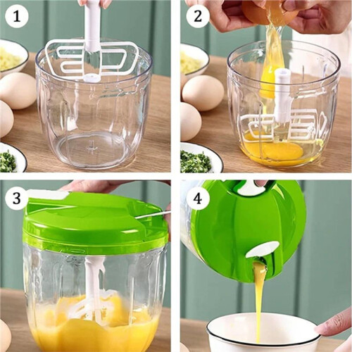 Small Garlic Paste Artifact Hand-Pull Supplement Machine Household Multi-Function Vegetable Cutter Trendy 2