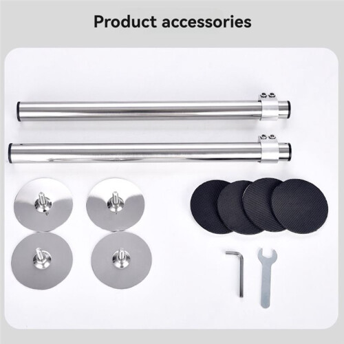 Punch-Free Kitchen Sink Vertical Support Frame Fixed Crossbar Support Rod Adjustable Pool Vegetable Basin Bracket 1