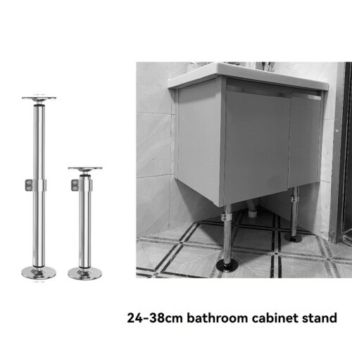 Punch-Free Kitchen Sink Vertical Support Frame Fixed Crossbar Support Rod Adjustable Pool Vegetable Basin Bracket 2
