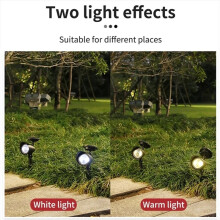 Solar-Gartenstrahler für Den Außenbereich, Wasserdicht, für Rasen, Hof, Wege, Bäume - Separate Lampe