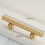 Brass Cabinet Handle - Modern Minimalist Design for Wardrobe and Drawer B 6