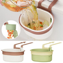 Panier de Crépine Suspendu pour Évier, Couvercle Inférieur Ouvrable, Amovible, Multifonctionnel, Filtre à Déchets de Cuisine, Vert
