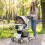 PawHut Carrito para Perro Gris 77 x 44 x 102 cm 2