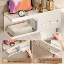 Toilet Paper Holder, Wall Mounted Carbon Steel Material, Suitable for Bathroom Storage Tools