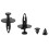 WALFRONT Car Push Pin Rivet Kit 415 pcs with Screwdriver 7