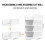 4 Pack Wardrobe Storage Organiser Stackable Plastic Storage Basket Cupboard Organiser Folding Storage Boxes for Bedroom 7