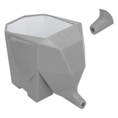 Gray Elephant Shape Plastic Tableware Drainer 14x8x11cm