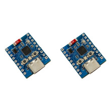 2X Placa de Desenvolvimento de Microcontrolador ESP32C6-TINY SuperMini com Suporte para Wi-Fi e com WS2812 ESP32-C6FH4 Integrado