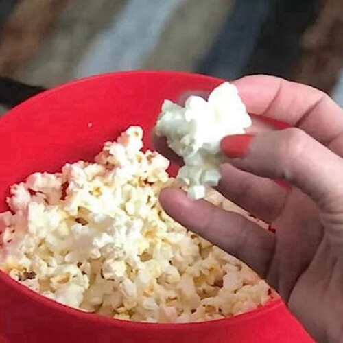2X Popcorn Popper with Lids - Silicone Popcorn Maker Collapsible Popcorn Bowls Popcorn Container