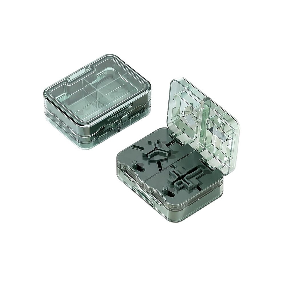 Adjustable Pill Cutter Splitter,Pill Cutter Splitter for Small and Tiny Pills - 1/2 1/3 & 1/4 Pill Cutter Green