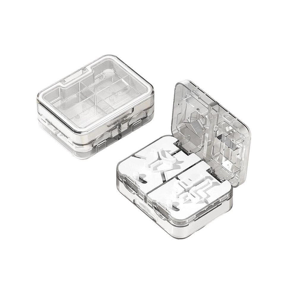 Adjustable Pill Cutter Splitter,Pill Cutter Splitter for Small and Tiny Pills - 1/2 1/3 & 1/4 Pill Cutter White