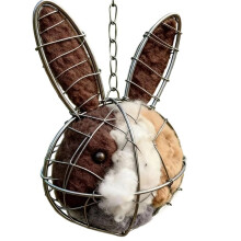 Handgemaakt Vogelnest van Vezels, Hangend Ornament voor Buiten, Hernieuwbare Vogelhabitat, Wintercadeau voor Vogels. C