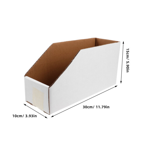 Heavy-Duty Cardboard Storage Box with Slanted Open Top – 1