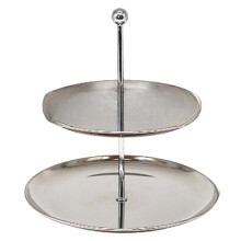 Stainless Steel Organizer Tray for Jewelry Keys Cakes Multi Layer Display Plate Store Counter Shelf with Non Slip Base