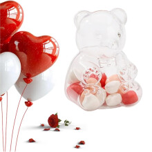 Large Gummy Bear Containers Plastic, Valentine'S Day Gummy Bear Containers, Gummys Bears Container for Valentine Gift A