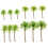 miniature palm tree Scene Layout Artists Green Plastic 12-Pcs for Train Track Models 3
