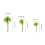 miniature palm tree Scene Layout Artists Green Plastic 12-Pcs for Train Track Models 7