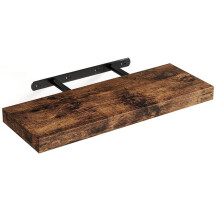 Wall-Mounted Floating Shelf, White Textured Wall Shelf, Single-Panel Mounting Shelf, Wall-Mounted Storage Rack C